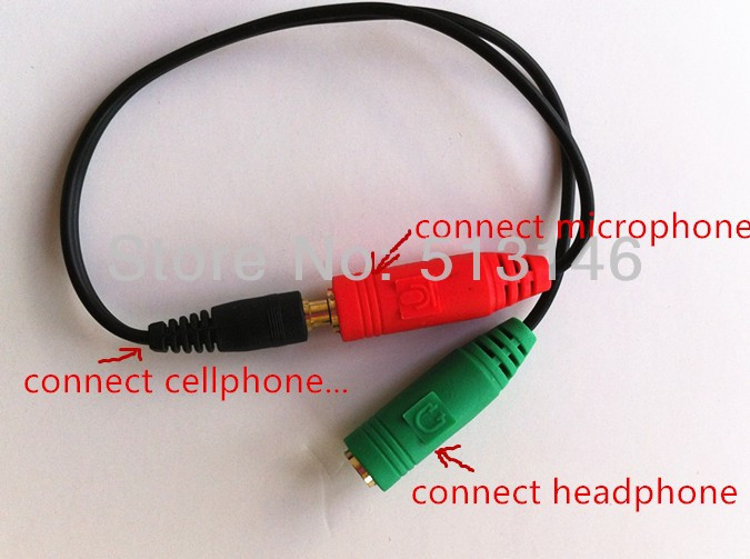 Spliter Audio jack 3.5mm 1 tata la 2 mama, cablu (microfon + audio)