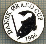 1352 INSIGNA PESCAR - DANSK ORRED CUP 1996 -NORVEGIA ? -PESCUIT -starea ce se vede.