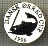 1368 INSIGNA PESCAR - DANSK ORRED CUP 1996 -NORVEGIA ? -PESCUIT -starea ce se vede.