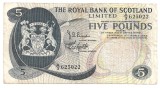 SCOTIA THE ROYAL BANK OF SCOTLAND LIMITED 5 POUNDS LIRE 1969 F