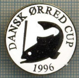 1329 INSIGNA PESCAR - DANSK ORRED CUP 1996 -NORVEGIA ? -PESCUIT -starea ce se vede.