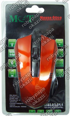 Mouse optic, cu fir, 3 butoane, 1000 dpi, interfata USB 01012 foto