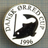 1366 INSIGNA PESCAR - DANSK ORRED CUP 1996 -NORVEGIA ? -PESCUIT -starea ce se vede.