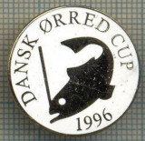 1341 INSIGNA PESCAR - DANSK ORRED CUP 1996 -NORVEGIA ? -PESCUIT -starea ce se vede.