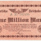 (1) BANCNOTA GERMANIA - DEUTSCHE REICHSBAHN - 1.000.000 MARK 1923 (12 AUGUST 1923) - UNIFATA, STARE BUNA