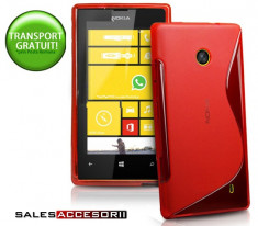 HUSA NOKIA LUMIA 520 SILICON GEL TPU S-LINE ROSIE - TRANSPORT GRATUIT POSTA RO! foto