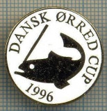 1365 INSIGNA PESCAR - DANSK ORRED CUP 1996 -NORVEGIA ? -PESCUIT -starea ce se vede.