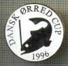 1311 INSIGNA PESCAR - DANSK ORRED CUP 1996 -NORVEGIA ? -PESCUIT -starea ce se vede.