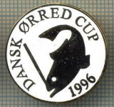 1350 INSIGNA PESCAR - DANSK ORRED CUP 1996 -NORVEGIA ? -PESCUIT -starea ce se vede.