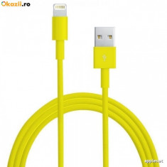 Cablu 8 Pin Lightning USB Apple iPhone 5 5C 5S 6 6 Plus iPad 4 iPad Mini iPod Touch 5 Yellow foto