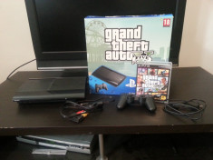 Consola PlayStation 3 super slim de 500 GB + Joc GTA 5 original foto