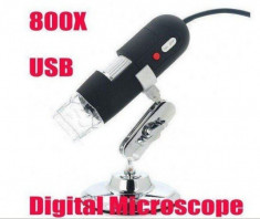 Microscop Digital pe USB 2.0MP zoom 800x cu 8 LED-URI / ARB foto