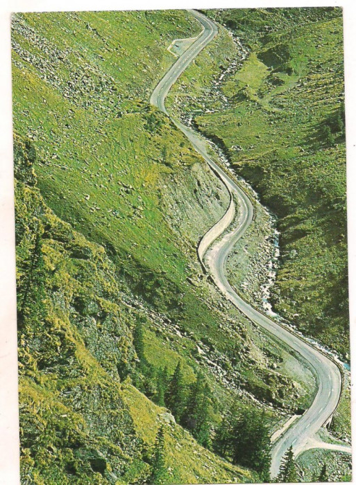 #carte postala(ilustrata)-TRANSFAGARASAN-vedere