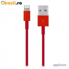 Cablu 8 Pin Lightning USB iPhone 5 5C 5S 6 6 Plus iPad 4 iPad Mini iPod Touch 5 Red foto