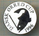 1343 INSIGNA PESCAR - DANSK ORRED CUP 1996 -NORVEGIA ? -PESCUIT -starea ce se vede.