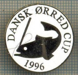 1347 INSIGNA PESCAR - DANSK ORRED CUP 1996 -NORVEGIA ? -PESCUIT -starea ce se vede.