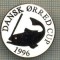 1302 INSIGNA PESCAR - DANSK ORRED CUP 1996 -NORVEGIA ? -PESCUIT -starea ce se vede.