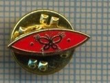 1390 INSIGNA - pescar -simbolizeaza momeala, un fluture -Norvegia ? -starea care se vede.