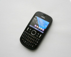 Telefon Dual Sim Nokia Asha 200 , negru, in cutie foto