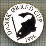 1376 INSIGNA PESCAR - DANSK ORRED CUP 1996 -NORVEGIA ? -PESCUIT -starea ce se vede.