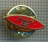 1408 INSIGNA - pescar -simbolizeaza momeala, un fluture -Norvegia ? -starea care se vede.