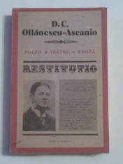 D.C.OLLANESCU-ASCANIO - POEZII \ TEATRU \ PROZA foto