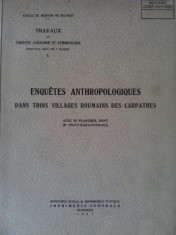 Dr. Fr. Rainer - Trei Anchete Antropologice in trei sate din Carpati / 1939 - dedicatia autorului, format mare, planse fotografice - RARITATE ABSOLUTA foto