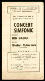 Concert Simfonic solist Stefan Ruha, program Filarmonica Moldova Iasi 1970