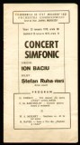 Concert Simfonic solist Stefan Ruha, program Filarmonica Moldova Iasi 1970