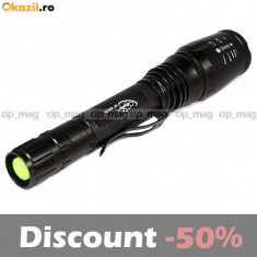 PRET BOMBA! CEA MAI PUTERNICA Lanterna LED CREE XML T6 1800 Lumeni ZOOM + 5 Faze + Incarcator + 2 Acumulatori 18650 UltraFire 4800mah ! foto