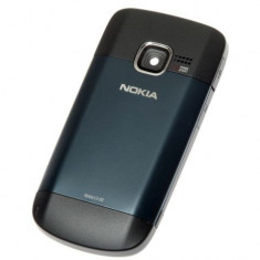 Carcasa mijloc si capac baterie Nokia C3 albastra - Produs original + Garantie - BUCURESTI foto