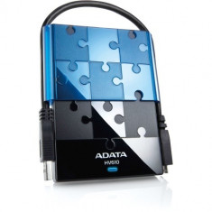 HDD extern A-DATA DashDrive HV610, 2.5, 500GB, USB 3.0 (Black&amp;amp;Blue Puzzle) foto