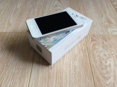 Apple iPhone 4S 16GB White ALb Impecabil CA NOU La Cutie Pachet FULL Okazie !!! foto