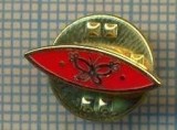 1391 INSIGNA - pescar -simbolizeaza momeala, un fluture -Norvegia ? -starea care se vede.