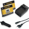 2 Acumulatori+ Incarcator compatibil Casio NP-20 Exilim EX-S500 S600 S770 S880 600mAh