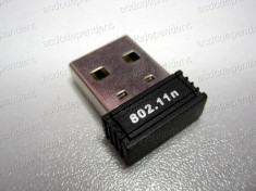 adaptor wireless minuscul 802.11b/g/n pe USB Wi-Fi Internet fara fir 150 Mbps foto