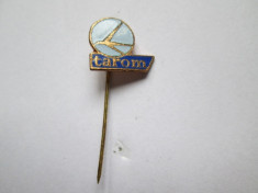 Insigna pin: Tarom, culoare, albastru deschis foto