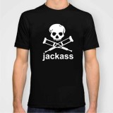 Tricou cadou idee funny punk rock hipster jackass Johnny Knoxville, L, M, S, XL, XXL, Bumbac, Alb, Negru, Rosu