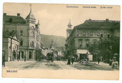 363 - BRASOV, Str. Vamii - old postcard - used - 1905 foto