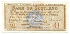 SCOTIA BANK OF SCOTLAND 1 POUND LIRA 1961 F foto