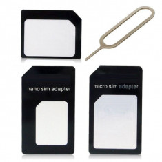 Set adaptoare Nano SIM - Micro SIM, Nano SIM - Standard SIM si Micro SIM - Standard SIM foto