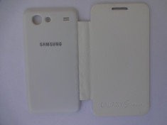 Husa Samsung Galaxy S Advance I9070 Flip Cover Alb !!! Folie de protectie CADOU !!! foto