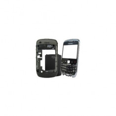 Carcasa BlackBerry 9300 Curve 3G 5 piese neagra - argintie - Produs Original + Garantie - Bucuresti foto