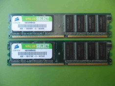 Memorie RAM PC DDR1 512MB (2x256) PC3200 400MHz CORSAIR foto