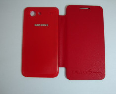 Husa Samsung Galaxy S Advance I9070 Flip Cover Rosu !!! Folie de protectie CADOU !!! foto