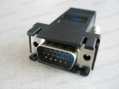adaptor cablu DIY monitor video proiector DVR TV LCD Plasma HD conectare RJ45 - VGA tata foto
