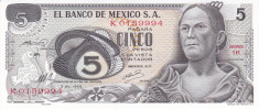 Bancnota Mexic 5 Pesos 1969 - 62a UNC foto