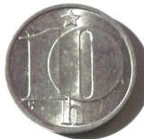 G5. CEHOSLOVACIA 10 HALERU 1988, 0.90 g., Aluminum, 18.2 mm AUNC **, Europa