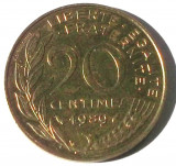 G5. FRANTA 20 CENTIMES 1989, 4 g., Aluminum-Bronze, 23.5 mm **, Europa