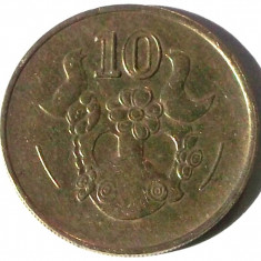 G5. CIPRU 10 CENTS CENTI 1985, 5.50 g., Nickel-Brass, 24.5 mm **